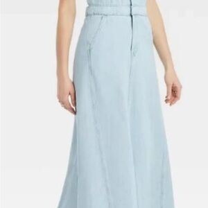 Universal Thread Women’s Denim Halter Maxi Dress – Size 14